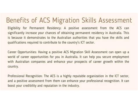 What Is The Importance Of ACS Migration Skills Assessment PPT