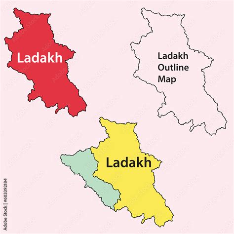 Ladakh Leh Map Ladakh Valley Detailed Terrain Map Of Ladakh Leh