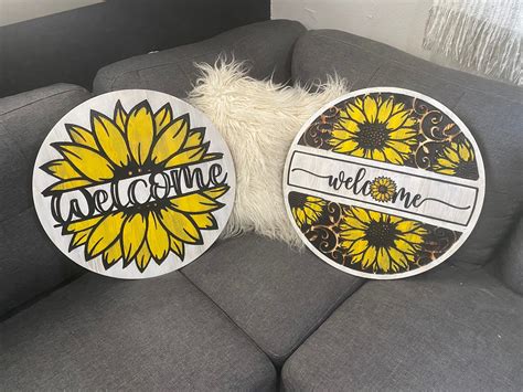 Sunflower Welcome Signs – LivingSkiesWoodworking