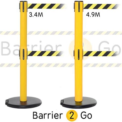 Roller Safety Twin Belt Retractable Barrier Post 34m 39m And 49m