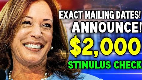 Breaking News 2000 4th Stimulus Checks Signed By Kamala Harris For