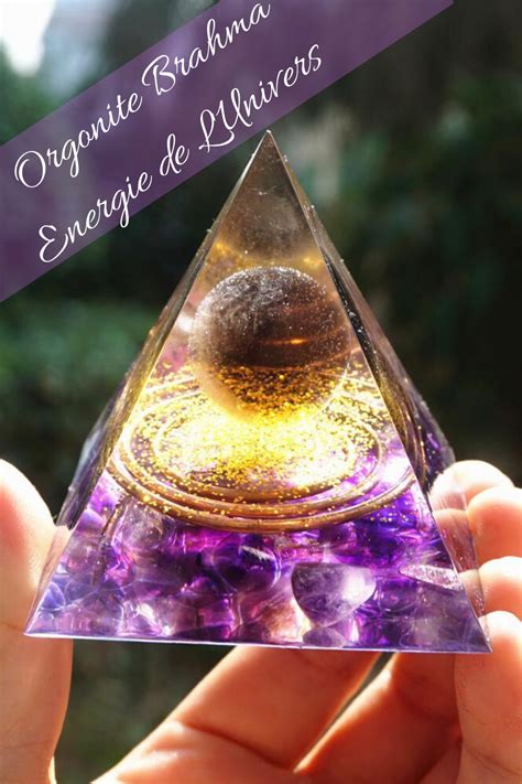 Orgonite Brahma Énergies de l Univers en Quartz Fumé Améthyste