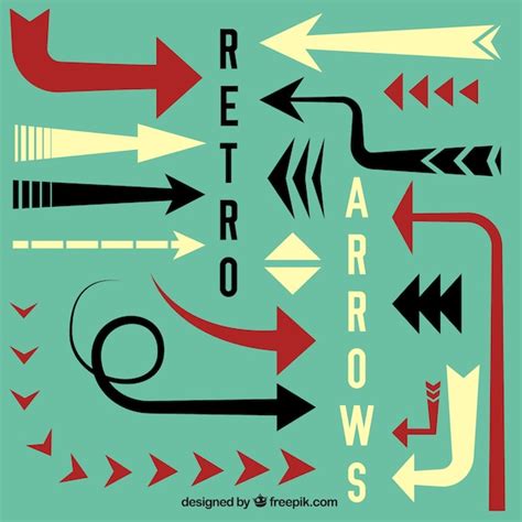 Retro Arrows Vector Free Download