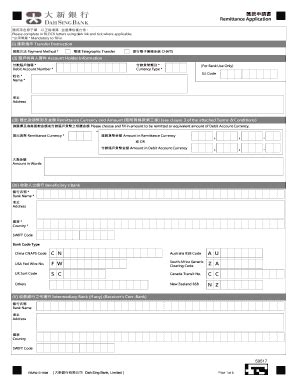 Fillable Online Remittance Application Fax Email Print Pdffiller