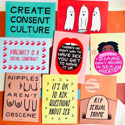 Sex Positive Art Prints Sex Education Feminist Nipple Etsy Canada