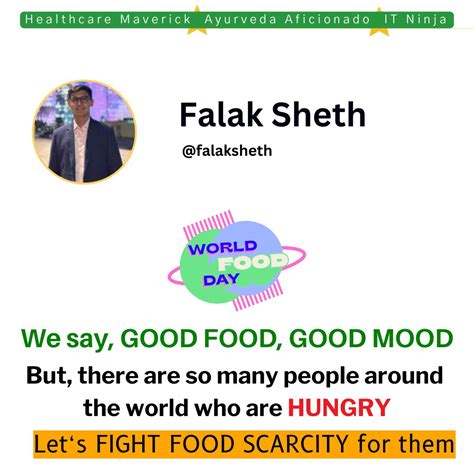 Falak Sheth On Linkedin Worldfoodday Food Foodinsecurity Foodscarcity Hunger