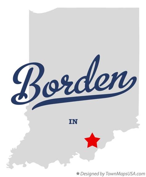 Map of Borden, IN, Indiana