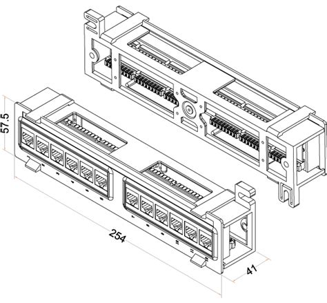 Hyperline PPW-12-8P8C-C5e Патч-панель настенная, 12 портов RJ-45(8P8C ...