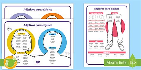 Tapices Adjetivos Calificativos Para El F Sico Twinkl