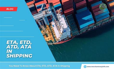 Shipping Process Understanding Eta Etd Atd And Ata