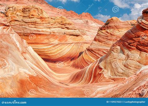 The Wave Amazing Rock Formation Near Page Arizona Stock Image