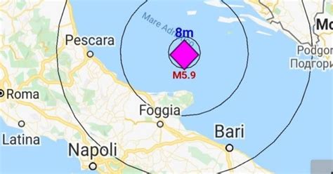 Terremoto Nel Mar Adriatico Forte Scossa Di Avvertita In Abruzzo E