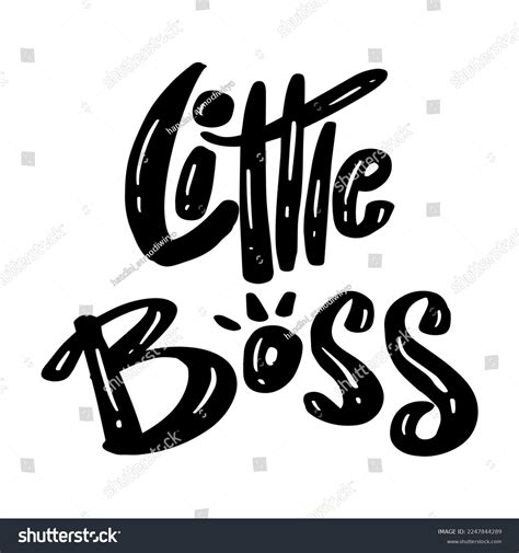 Little Boss Hand Lettering Poster Quotes Stock Vector (Royalty Free ...