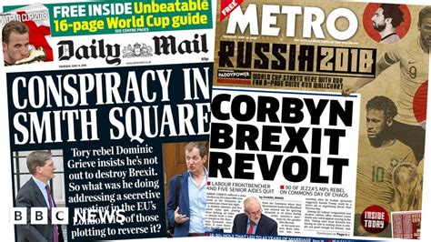 Newspaper Headlines Brexit Conspiracies Revolts And Fissures