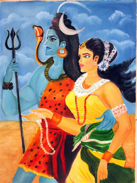 Shiva Parvati By Nabanita Bora Search Results On Abstract Painting