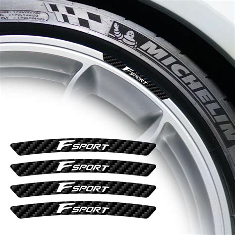 4pcs Car Decal Sticker Wheels Rims Racing Car Stickers Performance For