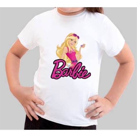 Camiseta Infantil Barbie Personalizada Shopee Brasil