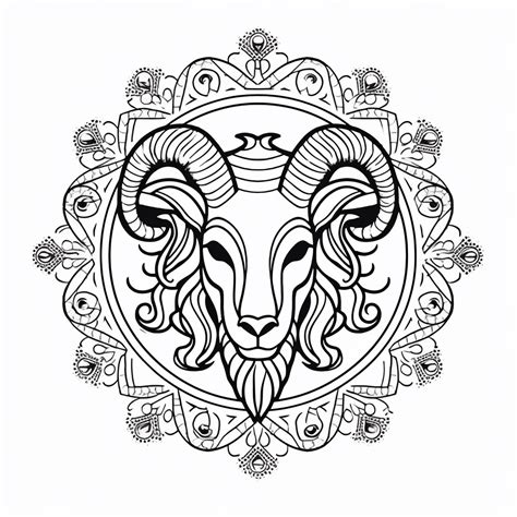 Capricorn Sign Coloring Sheet Coloring Page