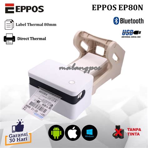 Jual Printer Bluetooth Barcode Thermal Eppos Ep N Usb Bluetooth Cetak