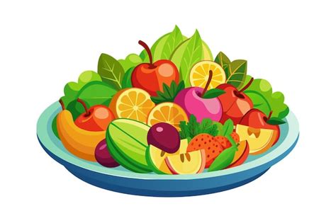 Premium Vector Vegetables And Fruits Food Concept Illustration