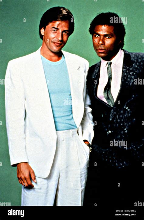 Miami Vice Don Johnson Philip Michael Thomas 1984 Stock Photo Alamy