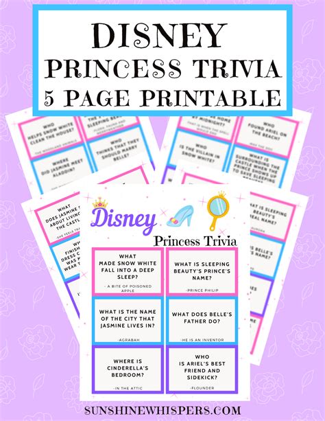 Disney Trivia Game – Sunshine Whispers