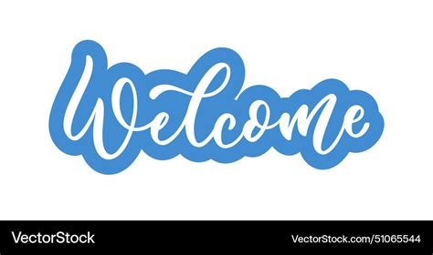 Welcome Hand Drawn Lettering Royalty Free Vector Image