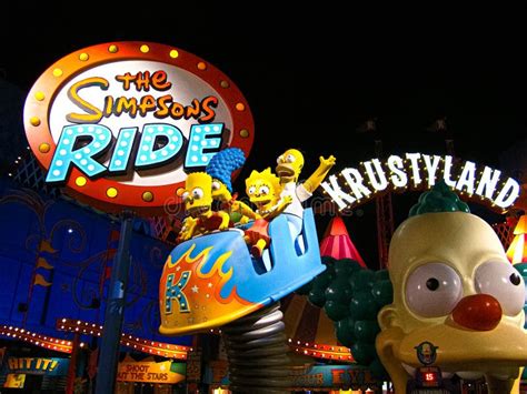 The Simpsons Ride at Universal Studios Hollywood Editorial Photography ...