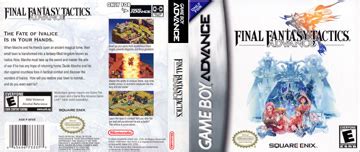 Final Fantasy Tactics Advance Gba The Cover Project