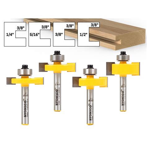 4 Bit Slot Cutter Router Bit Set 1 4 Shank Yonico 14481q