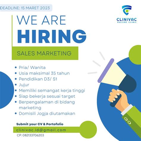 Lowongan Kerja Sales Marketing Di Clinivac Vaccine Clinic LokerJogja ID