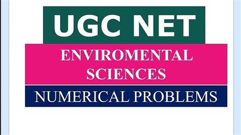 Ugc Net Environmental Science Numerical Problem Solutions Youtube