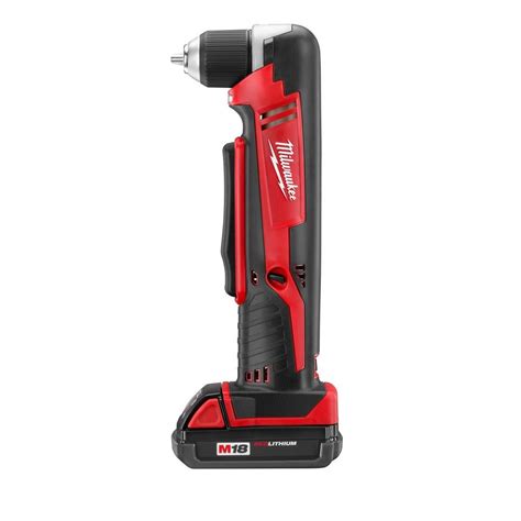 Milwaukee M18 18-Volt Lithium-Ion 3/8 in. Cordless Right Angle Drill ...