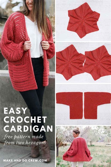 Free Crochet Hexagon Cardigan Pattern