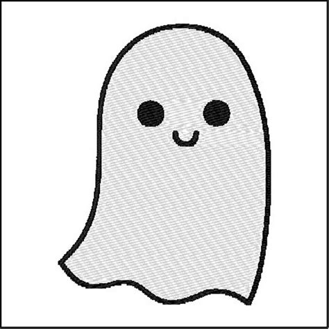 Halloween Ghost Embroidery Pattern Design Etsy