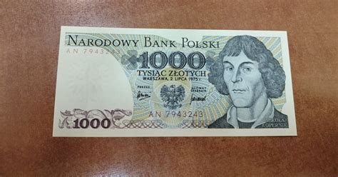 M Kopernik 1000 zł 1975 UNC ser A Szczecin Kup teraz na Allegro