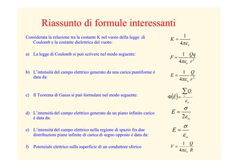 Riassunto Di Formule Interessanti