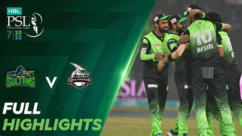 Full Highlights Multan Sultans Vs Lahore Qalandars Match Final