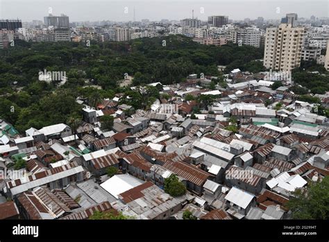 Dhaka Bangladesh 07th June 2021 A Top View Part Of Mohakhali Sat