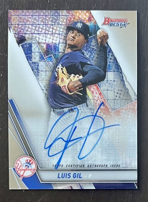 Bowman S Best B Lg Luis Gil Auto Yankees Autograph Rookie Rc Ebay