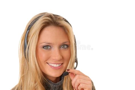 Blonde Frau Am Telefon Stockbild Bild Von Recht Blau 2200019
