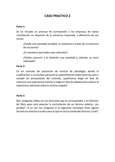 CASO Practico 2 Caso práctico 2 CASO PRACTICO 2 Parte 1 Se ha