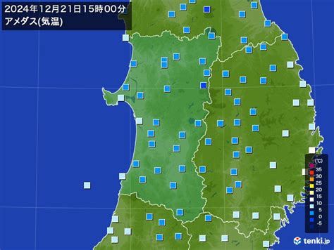 雄和秋田県の過去のアメダス2024年12月21日 日本気象協会 Tenkijp