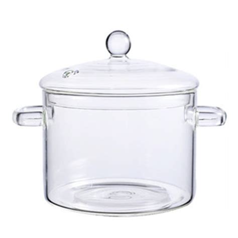 Clear Cooking Saucepan With Lid Thicker And Heavier Upgraded Glass Pot