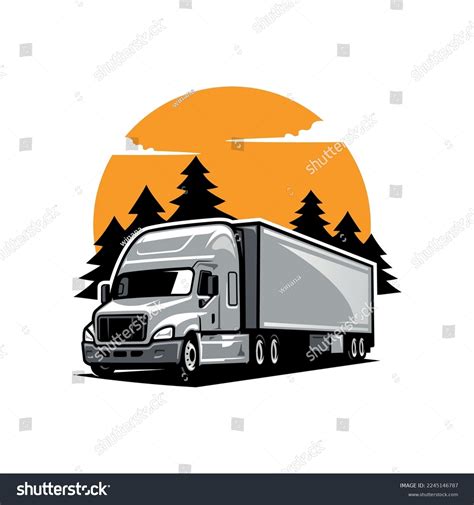 Trucking Company Illustration Logo Vector Stock Vector (Royalty Free ...