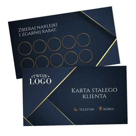 Karty Stałego Klienta eleganckie Beauty z logo Zamów teraz