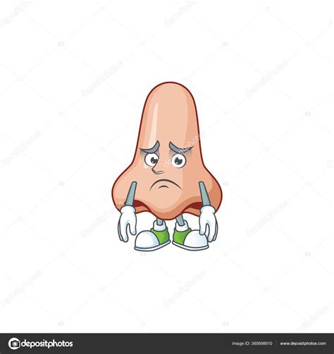 Cartoon picture of nose with worried face Stock Vector by ©kongvector 365698910