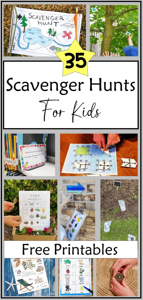 35 Scavenger Hunts For Kids With Free Printables