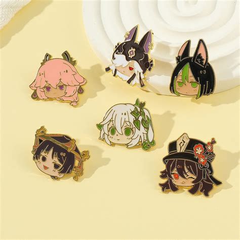 Genshin Impact Yae Miko Head Chibi Enamel Pin Distinct Pins