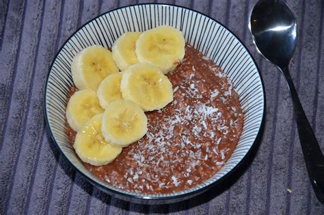 Porridge Cr Meux Au Chocolat Banane Et Noix De Coco Noix De Coco